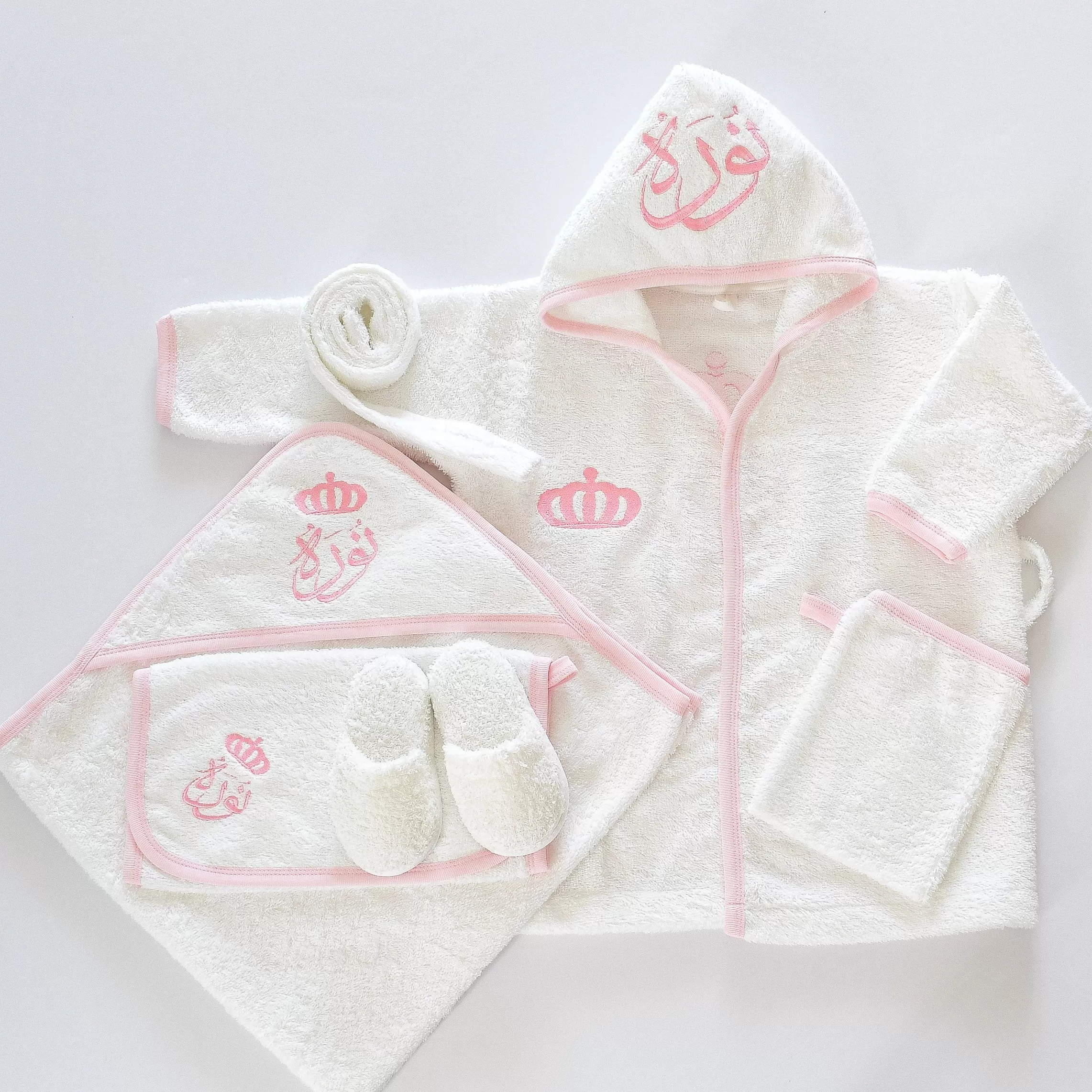 Personalised Princess Baby Girl Bathrobe Set