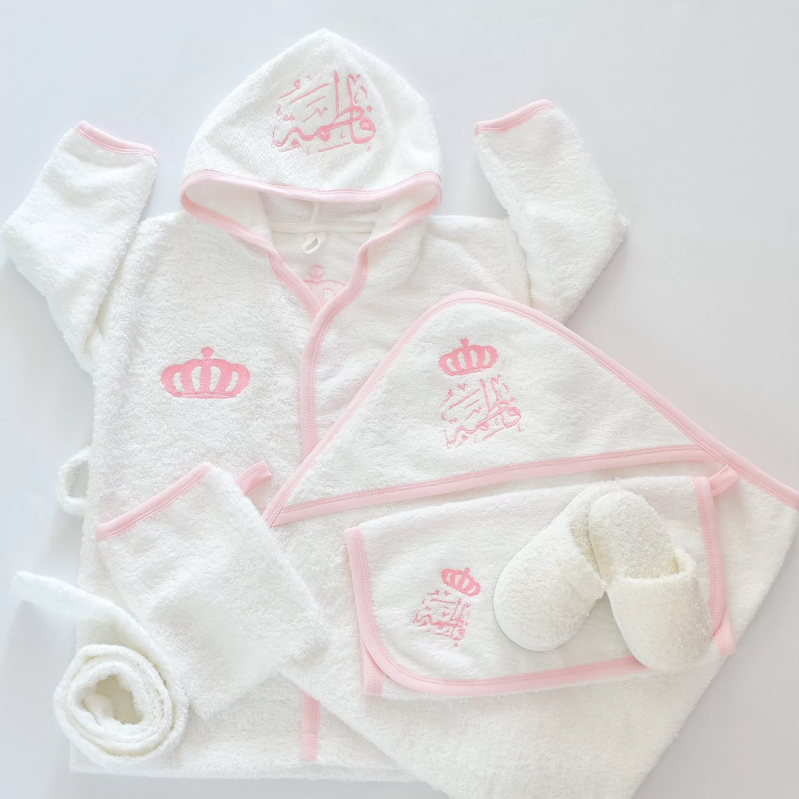 Personalised Princess Baby Girl Bathrobe Set