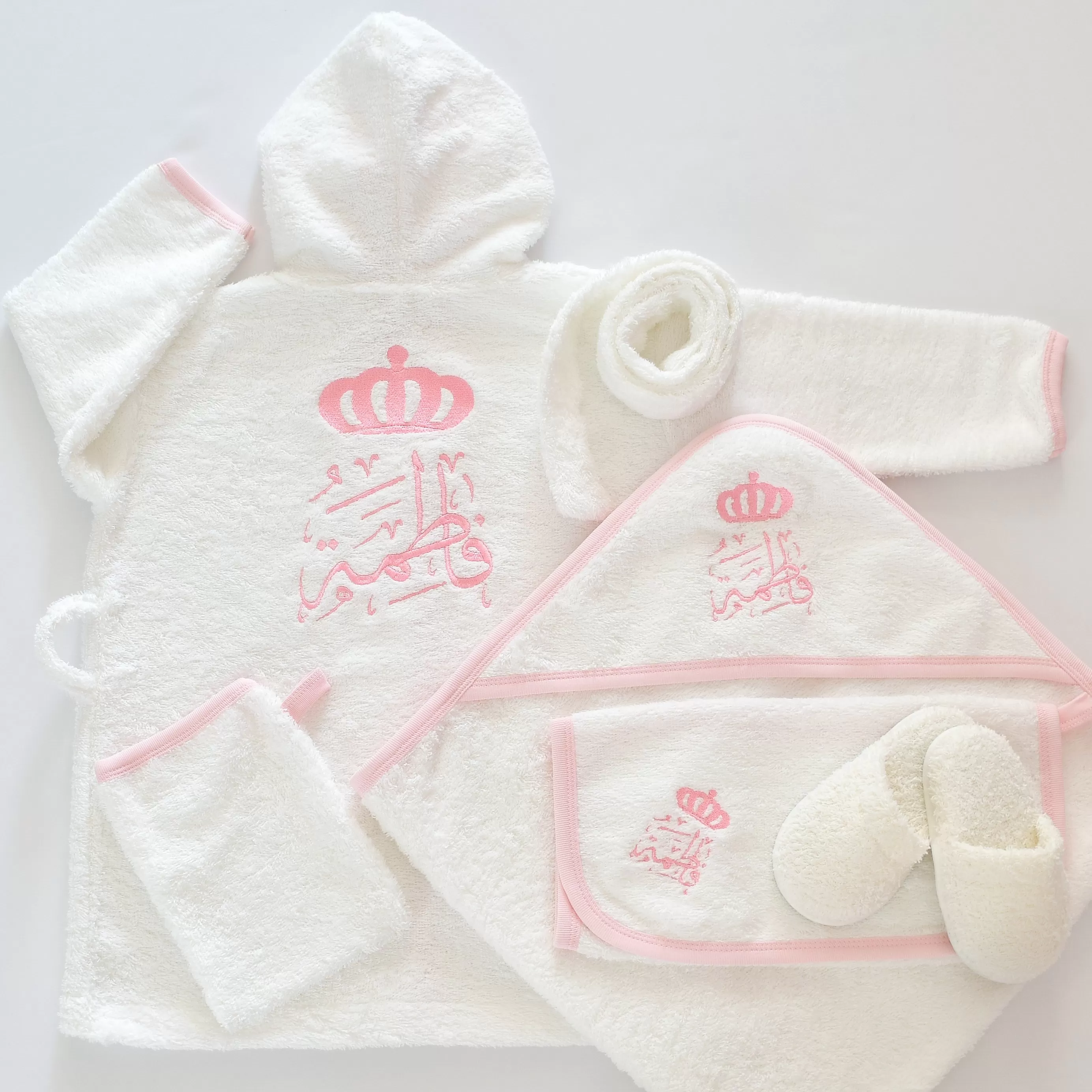 Personalised Princess Baby Girl Bathrobe Set