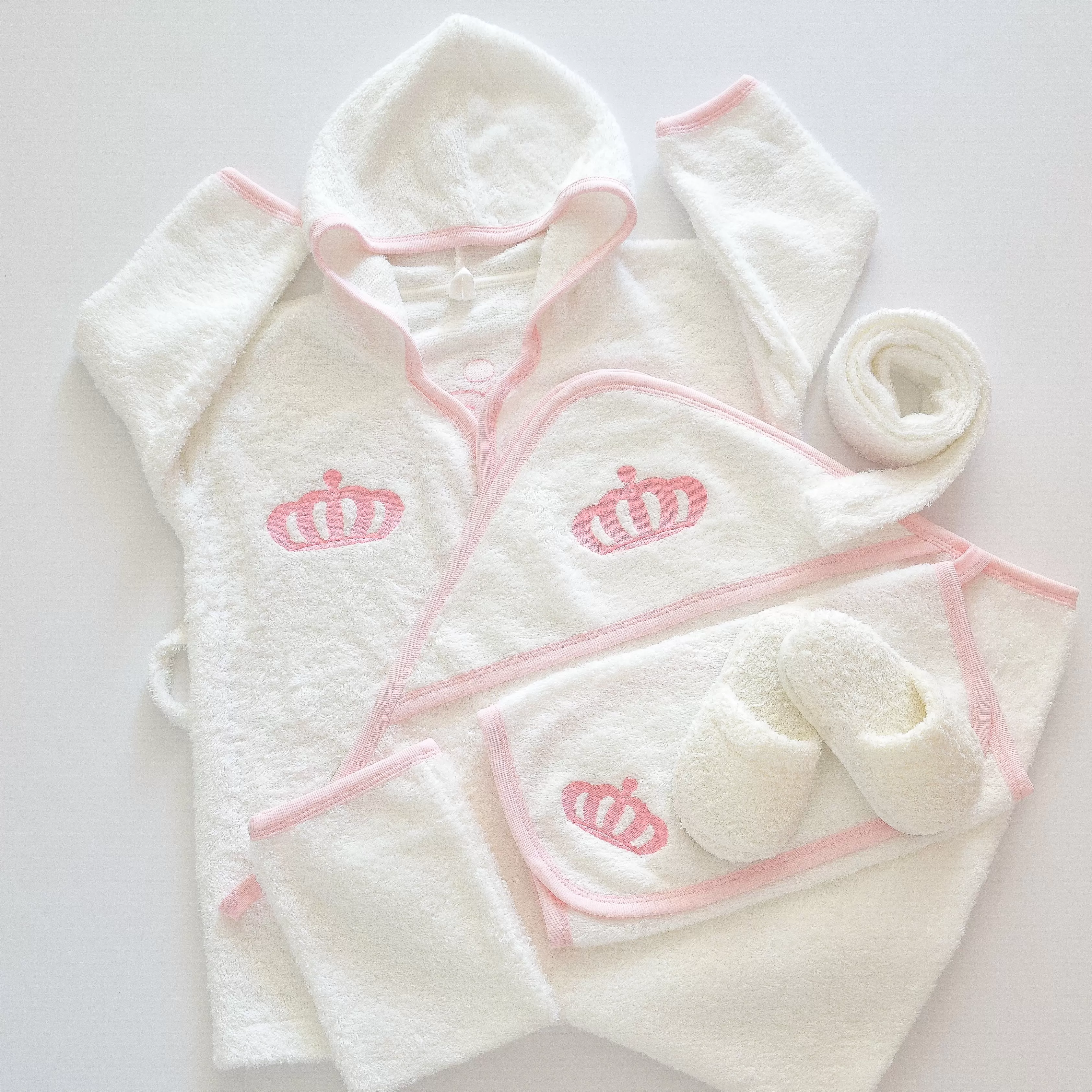 Personalised Princess Baby Girl Bathrobe Set