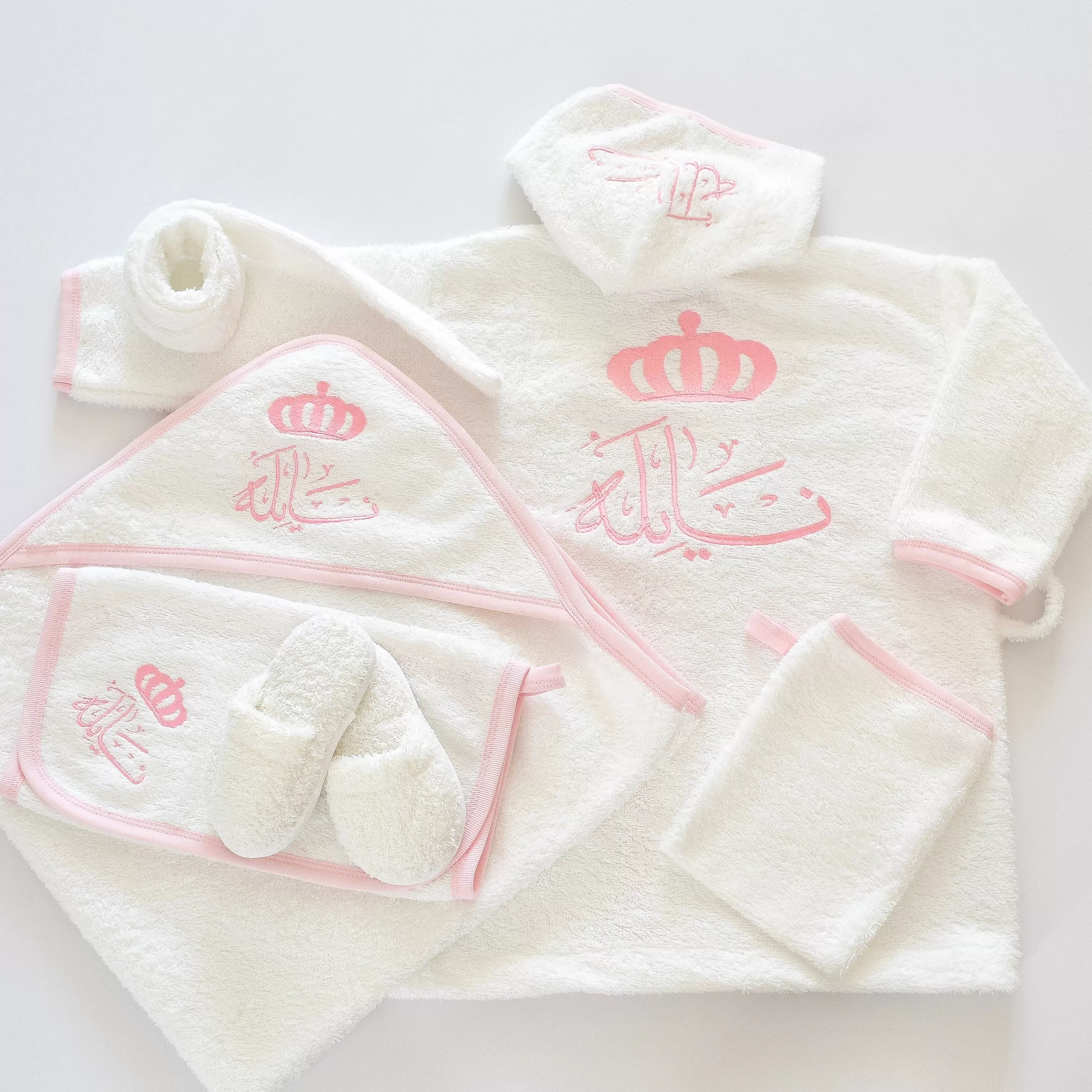 Personalised Princess Baby Girl Bathrobe Set