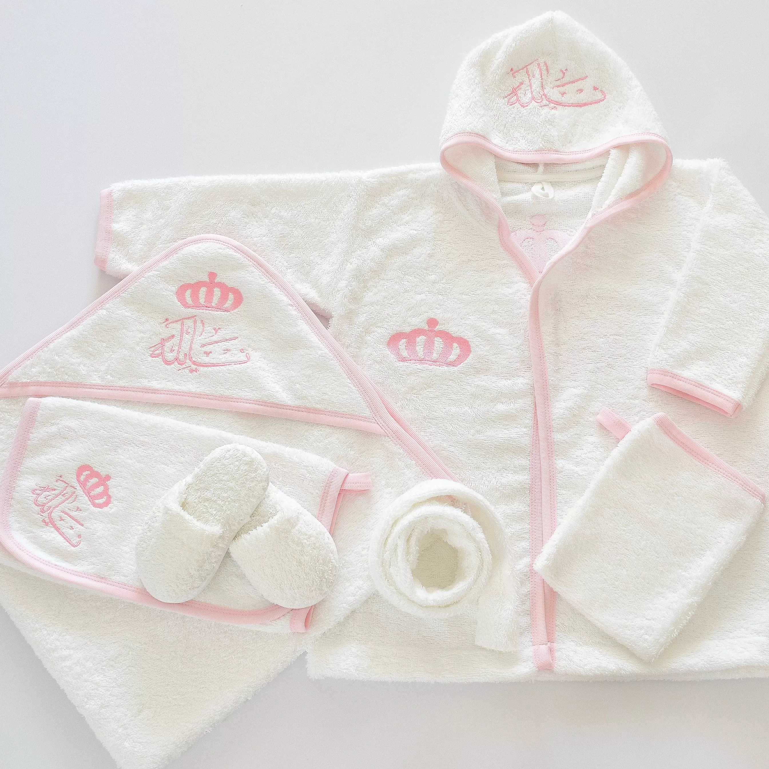 Personalised Princess Baby Girl Bathrobe Set