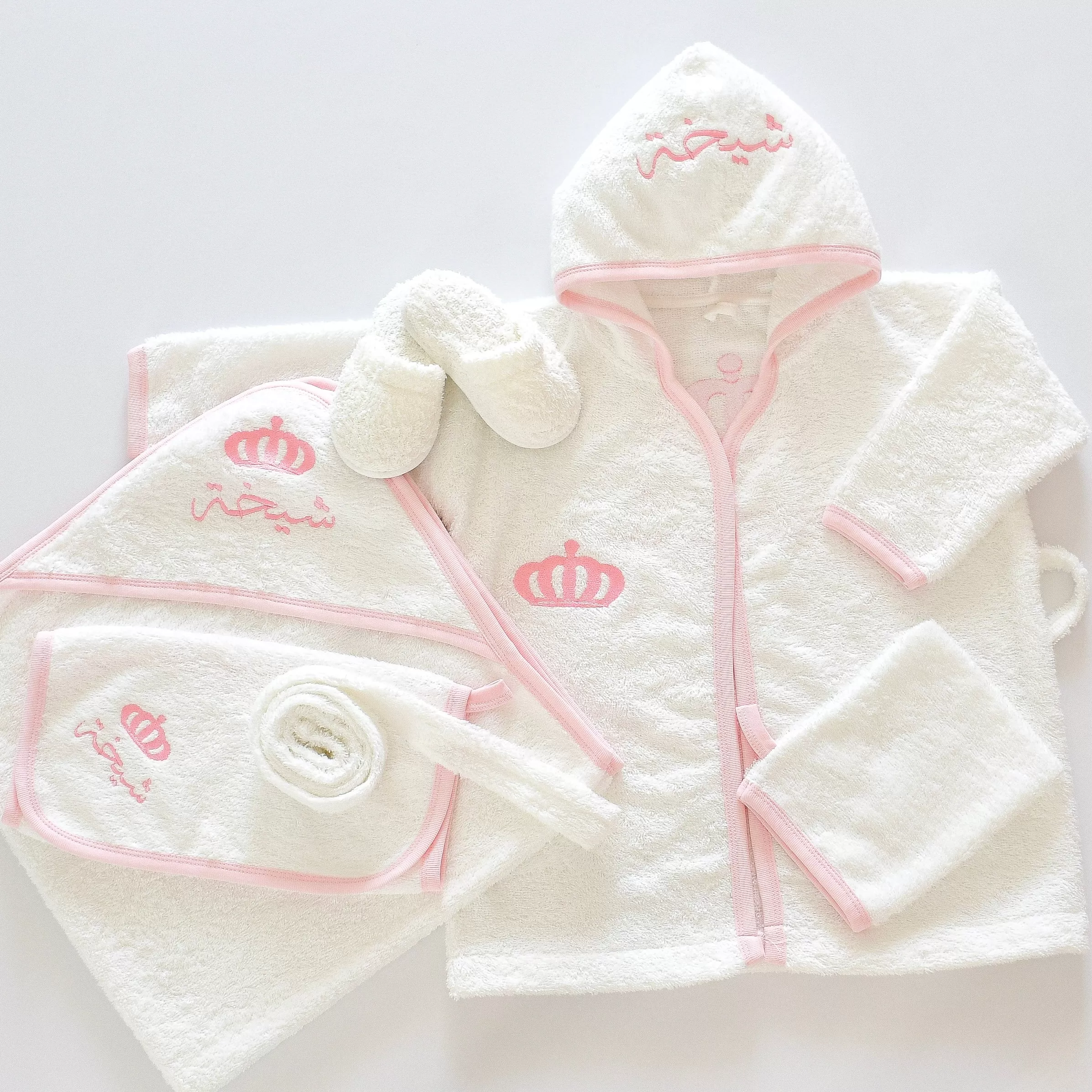 Personalised Princess Baby Girl Bathrobe Set