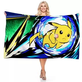 Pokemon Bath Towel Microfiber Bath Pikachu Soft