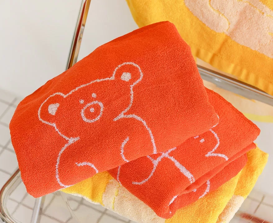 Premium Bath Korean Hotel Towels Bathrooms Home Decor Soft Cozy Gifts 145g 100% Cotton Lightweight Reversible Combed Yarn Accent