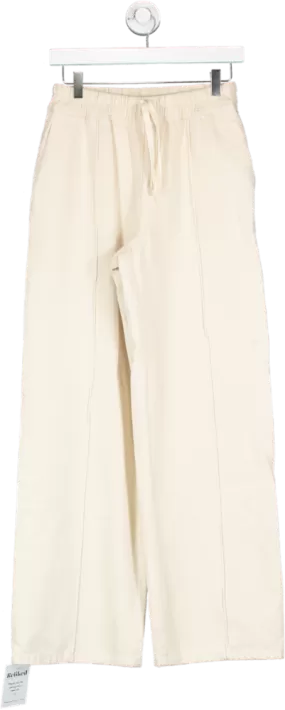 REISS Cream Cargo Trousers UK 8