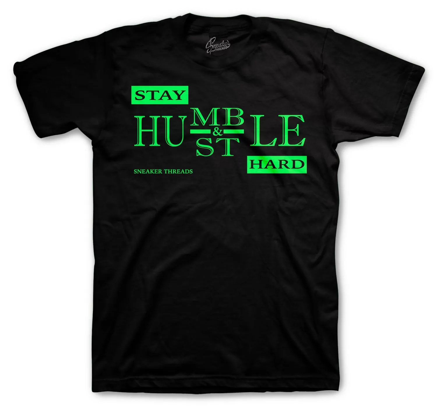 Retro 6 Electric Green Shirt - Stay Humble - Black