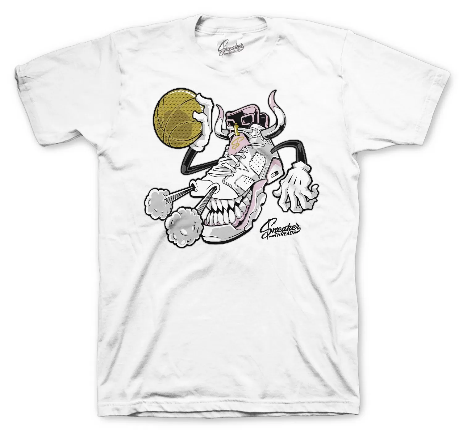 Retro 6 Gold hoops Shirt - Fly Kicks - White