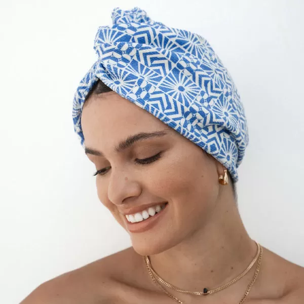 Riva Hair Towel Wrap - Mediterranean Sun