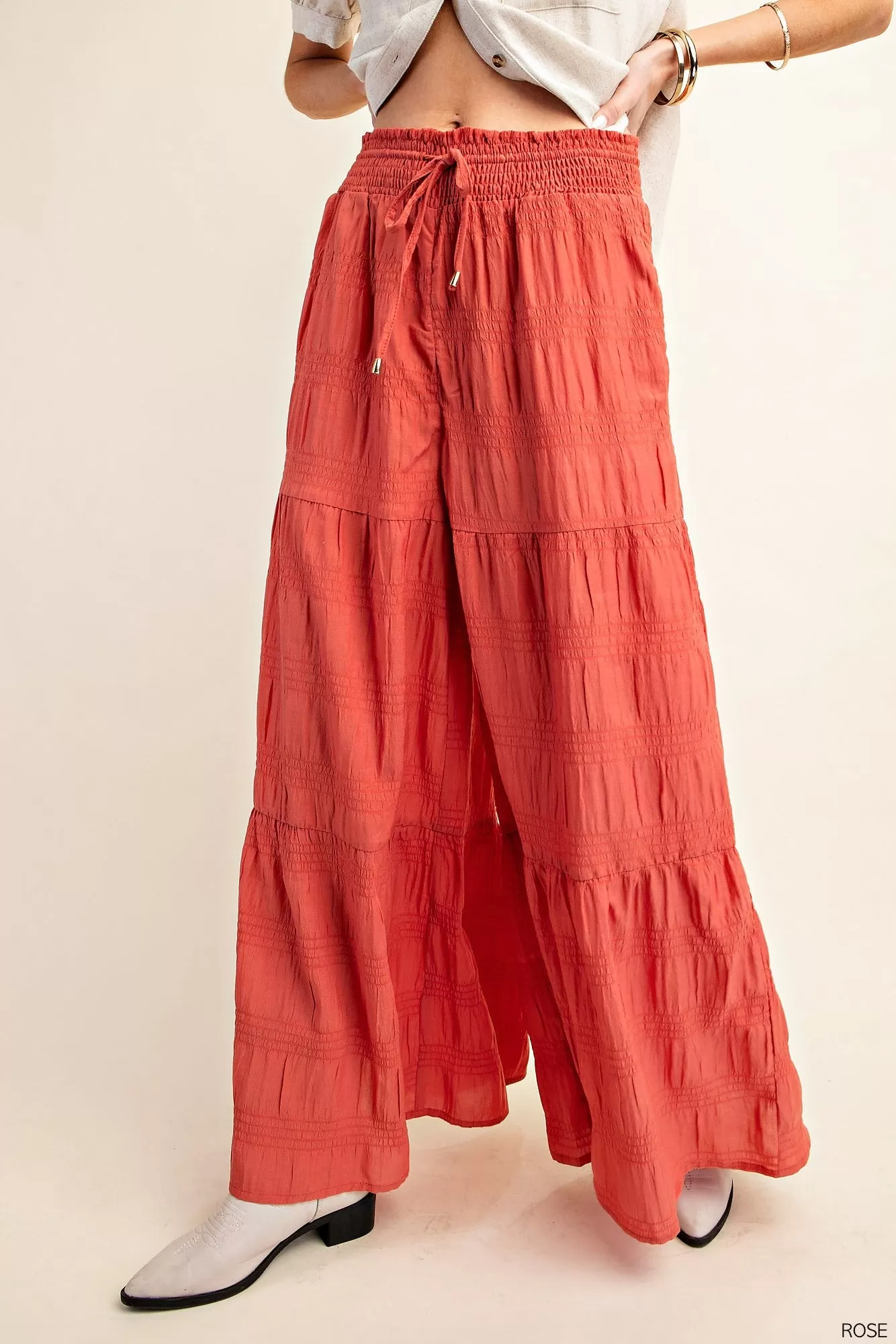 Rose Tiered Wide Leg Pants