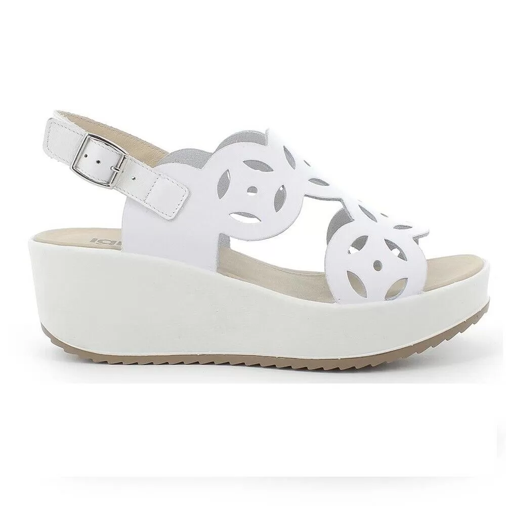 Scarpe donna IGI&CO - Art. 7164511 sandalo zeppa media bianco casual