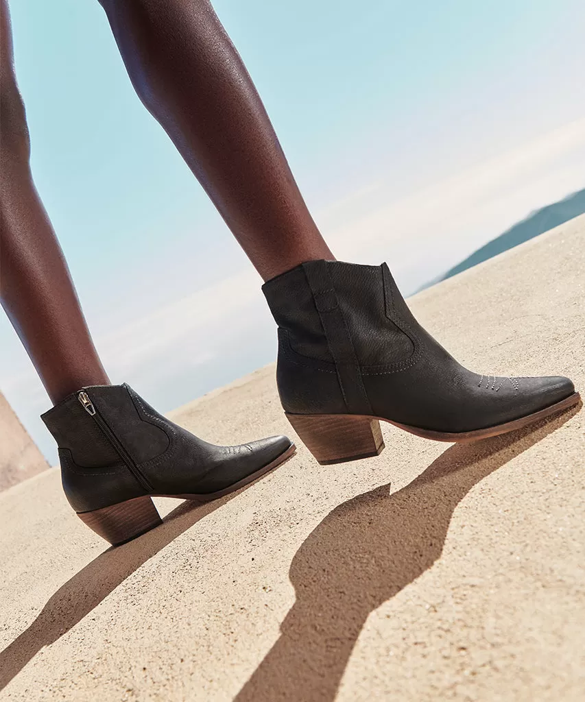 SILMA BOOTIES BLACK LEATHER