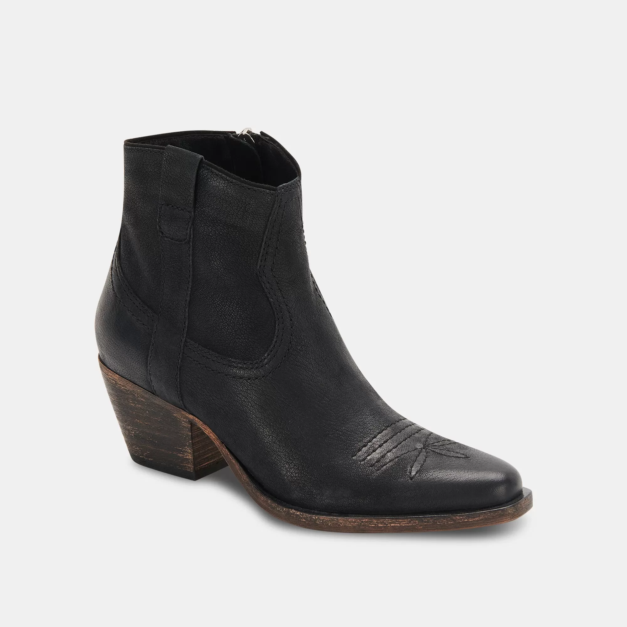 SILMA BOOTIES BLACK LEATHER