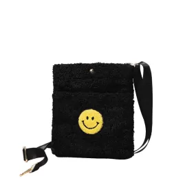 Smile Pointed Sherpa Rectangle Crossbody Bag