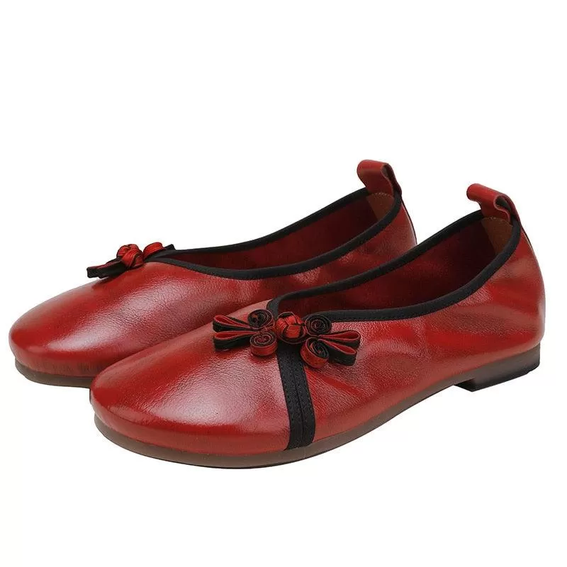 Soft Leather Flat Women's Casual Loafers - TM1241 Shoes