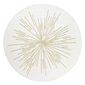 Starburst Champagne 15 Round Mat - Set of 4