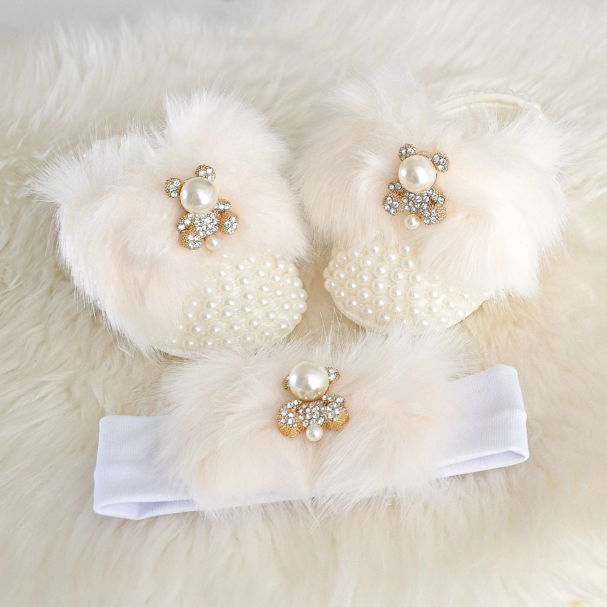 Swarovski Bear Baby Shoes Gift Set