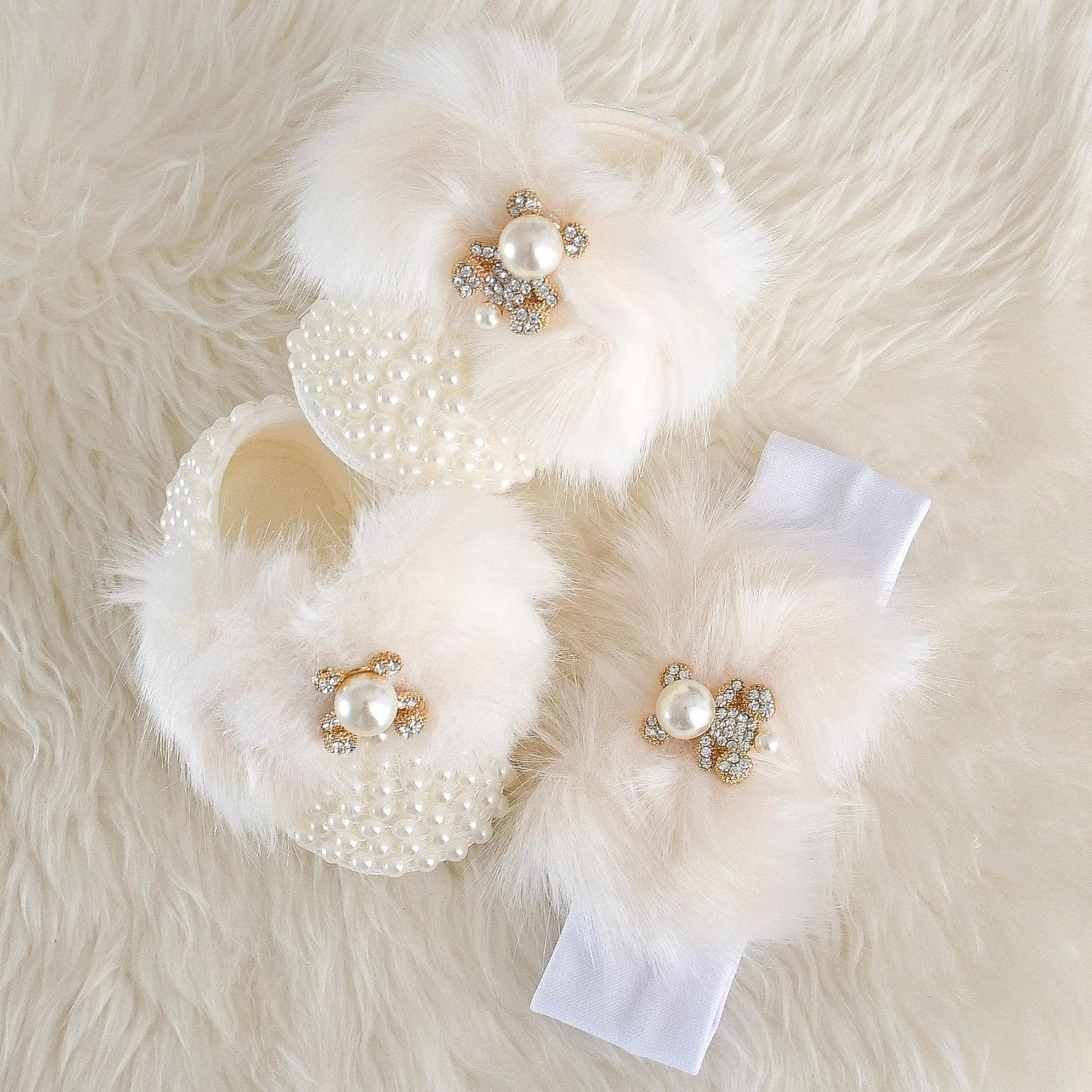 Swarovski Bear Baby Shoes Gift Set