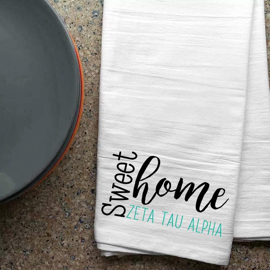 Sweet Home Zeta Tau Alpha Sorority Kitchen Towel