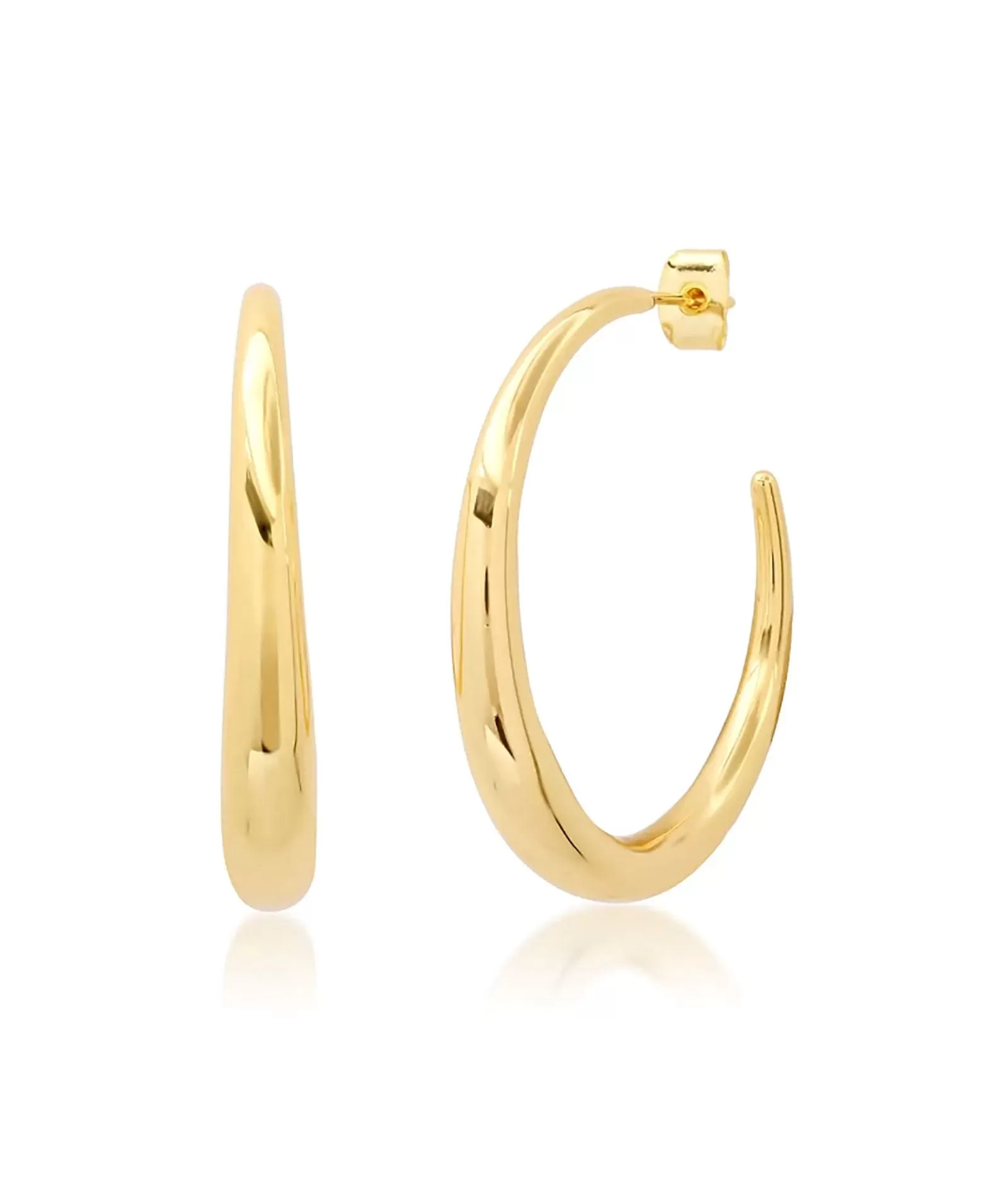 TAI Thin to Thick Medium Gold Hoops