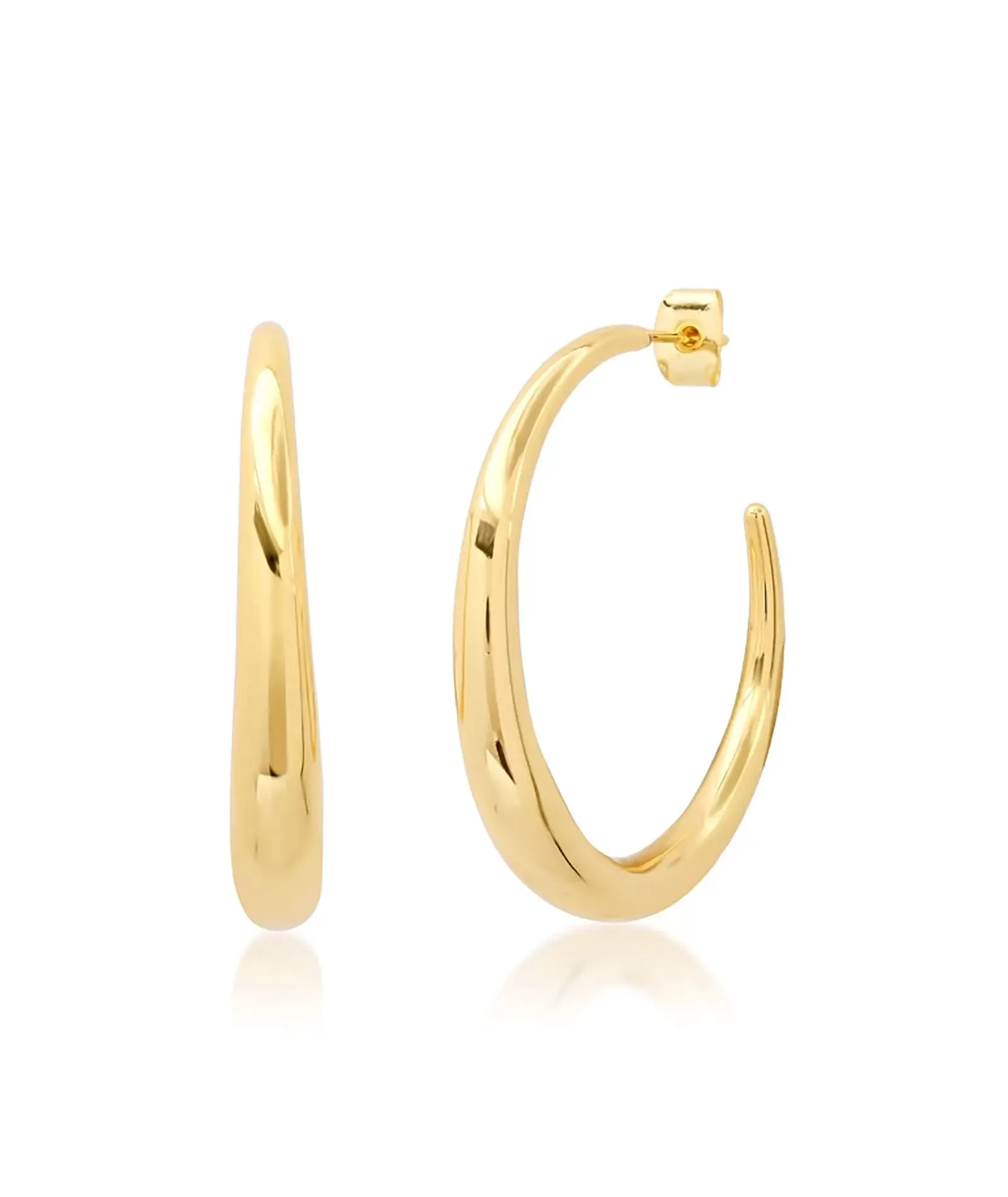 TAI Thin to Thick Medium Gold Hoops