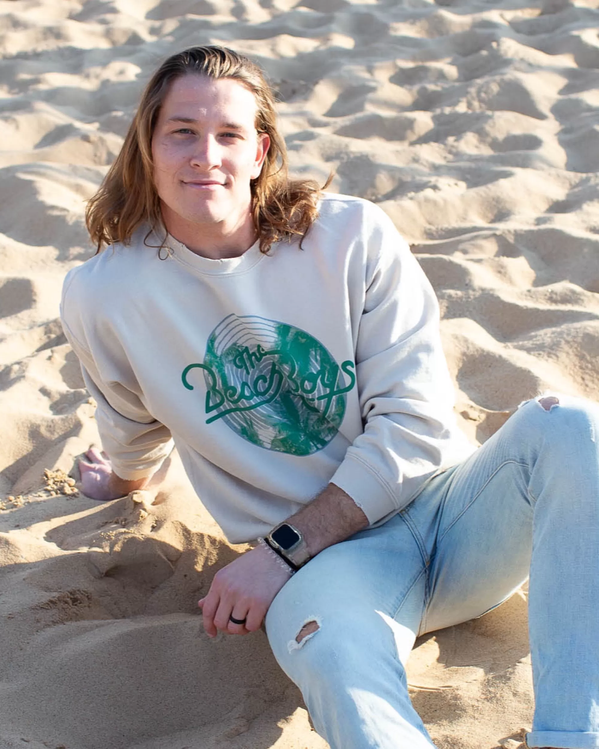 The Beach Boys Palm Circle Sand Thrifted Sweatshirt