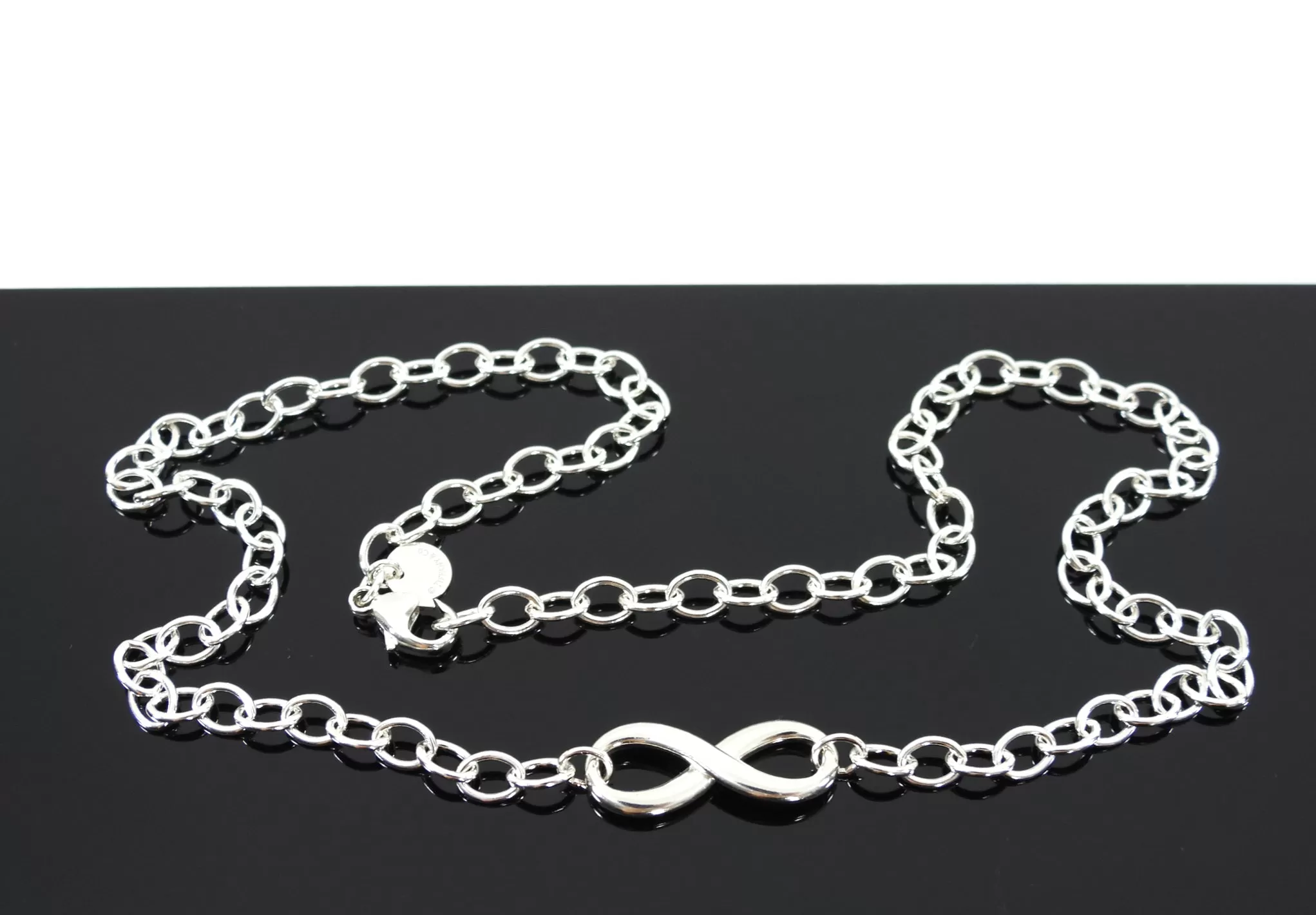 Tiffany & Co.  Sterling Silver Infinity Necklace