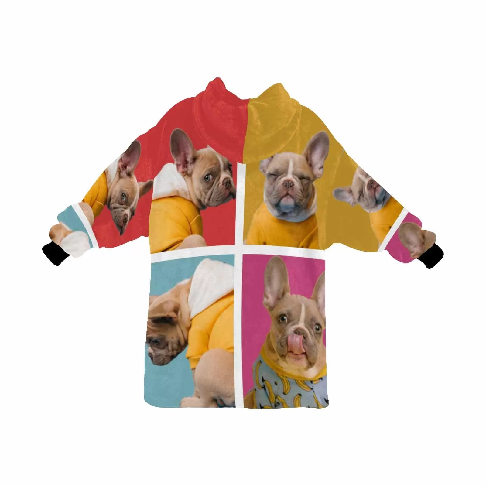 Wearable Blanket Custom Pet Photos Blanket Hoodie for Women Personalized Oversized Hoodie Fleece Blanket Photo Gifts