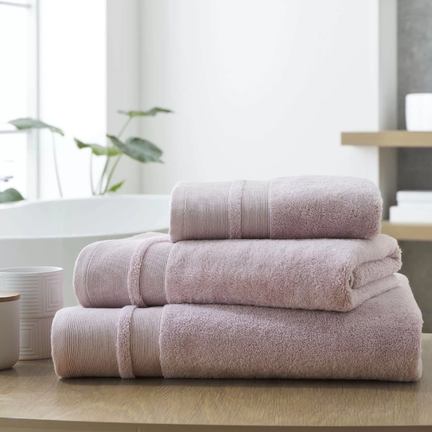 Zero Twist Cotton Modal Towel - Blush